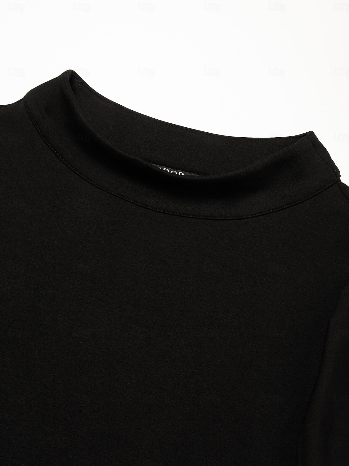 Damenbluse für Hochzeitsgäste, Partys, schwarz, hoher Halsausschnitt, Chiffon, Modal, Patchwork, ausgestellte Manschetten, schmale Passform, elastisch, elegant, lässig, Bürokleidung 2025 - $52.99 –P9