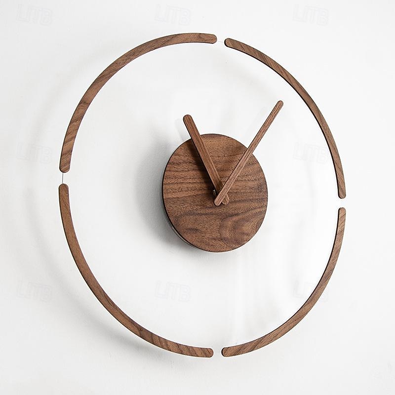 1 шт. бесшумные деревянные акриловые настенные часы для спальни и гостиной креативный подвесной дизайн с креплением без отверстий 35 см 2026 - $67.99 –P6