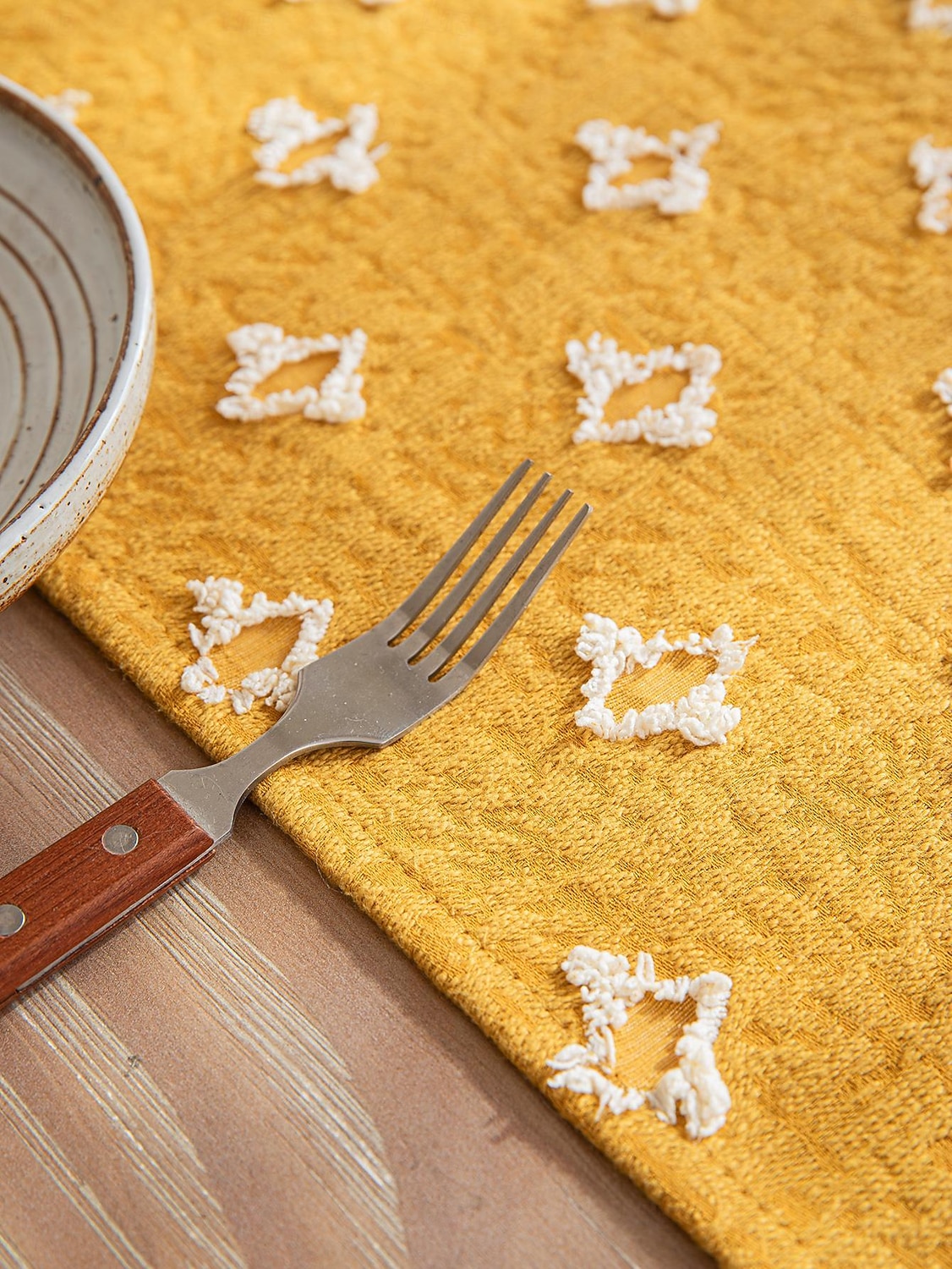 corredor de mesa com borlas apliques de estrela de primavera vintage francês country fazenda dupla camada de poliéster de 2026 por $20.99 –P5