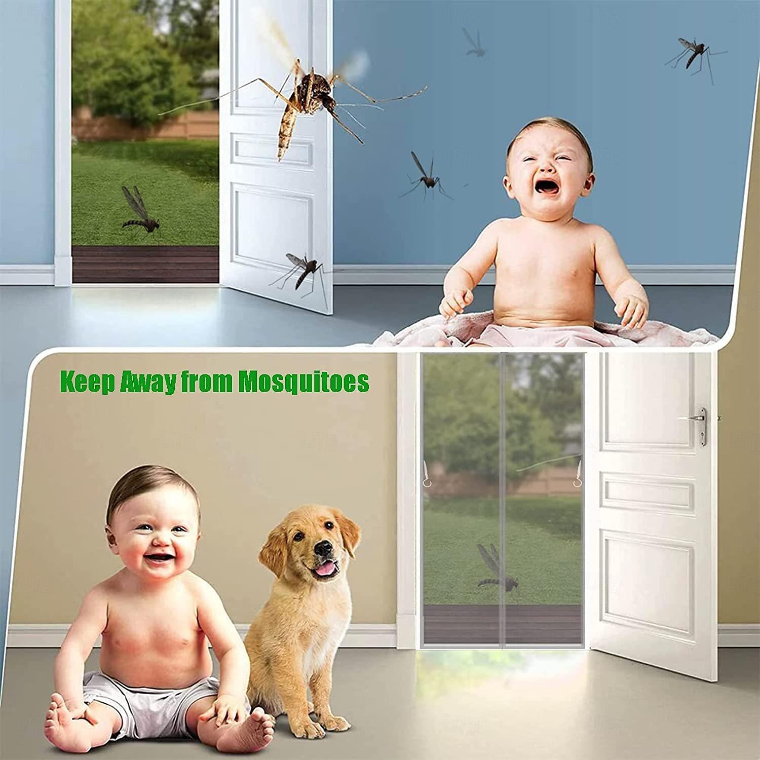 Magnetic Fly Screen Door,Heavy Duty Bug Curtain Full Frame, Keep Bugs Out Lets Fresh Air in Without Drilling 2025 - $30.99 –P4