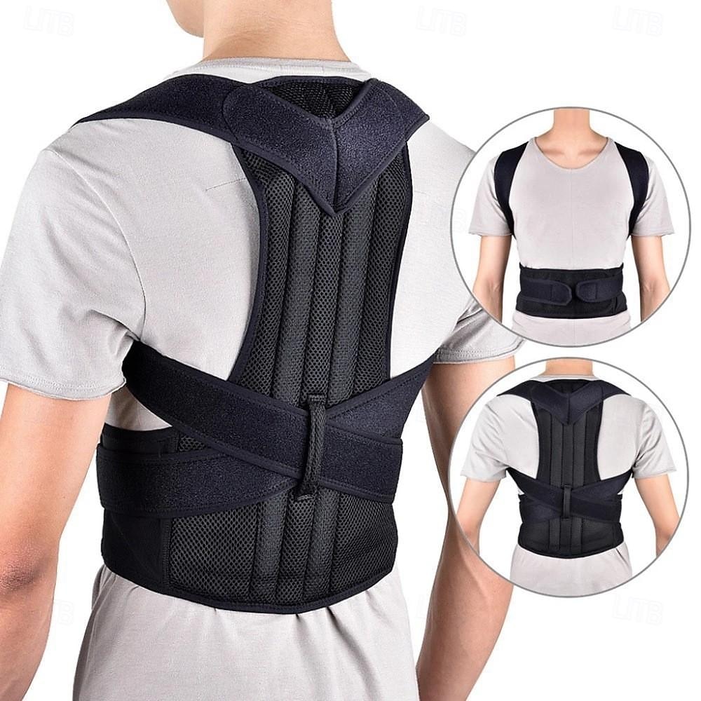 1 correttore posturale unisex per la schiena migliorato & supporto per la spalla: vestibilità comoda e regolabile per alleviare l'usura quotidiana del mal di schiena & migliora la postura del 2025 a $9.49 –P1