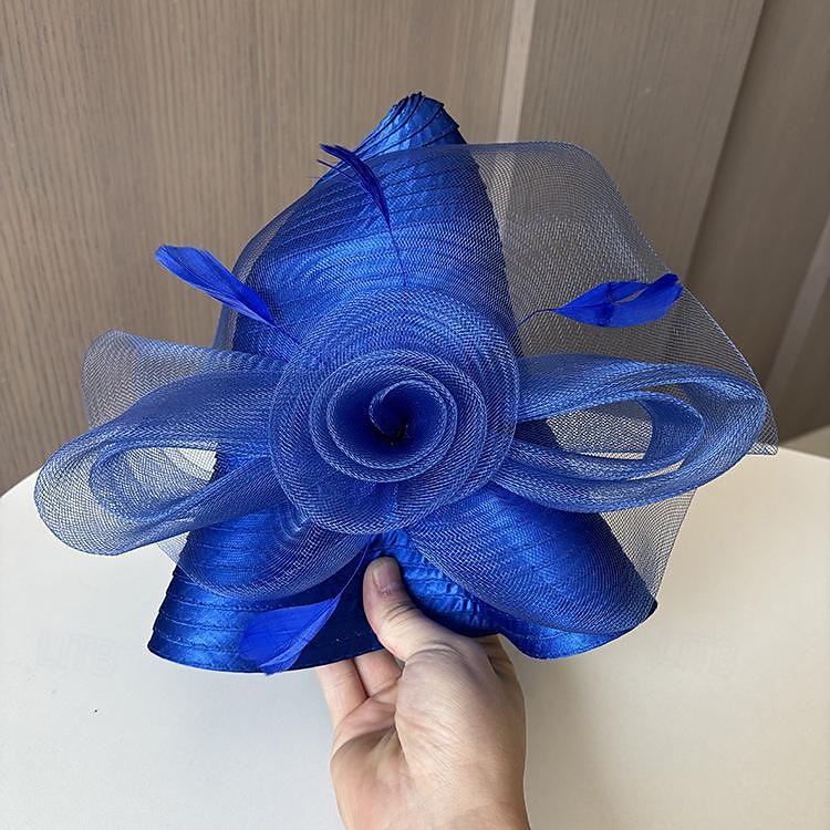 fascinators Hatter Hodeplagg polyester organza Bøttehatt Solhatt slørhatt Avslappet Ferie Elegant Årgang Med Fjær Blomst Hodeplagg Hodeplagg 2025 - $26.99 –P3