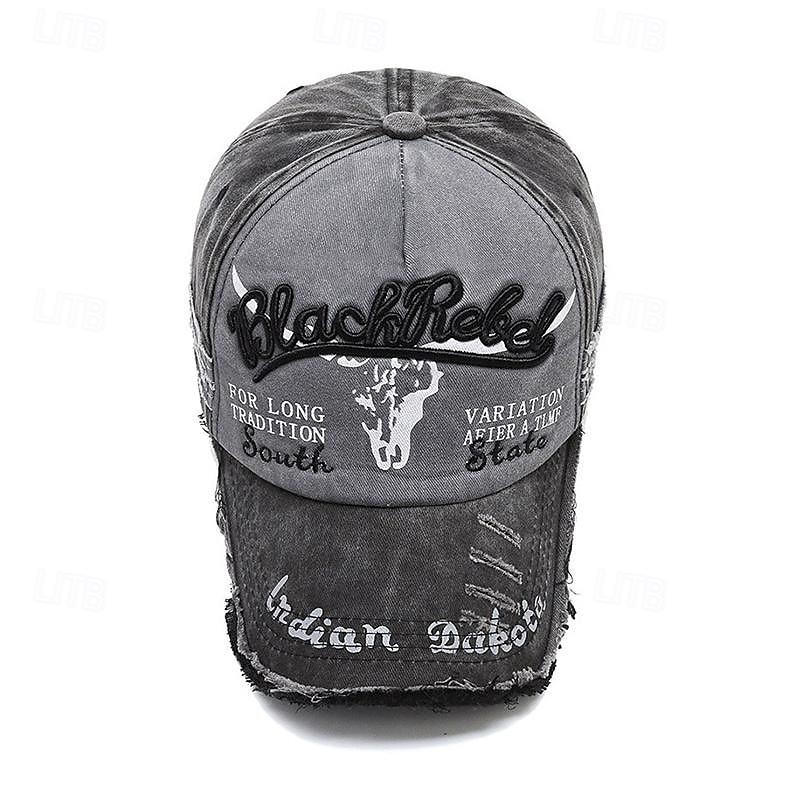 Муж. Бейсболка Шляпа от солнца Шляпа дальнобойщика Черный Синий Хлопок Вышивка Винтаж Мода На каждый день Для улицы Повседневные Буквы Регулируется Защита от солнечных лучей Дышащий 2025 - $16.49 –P7