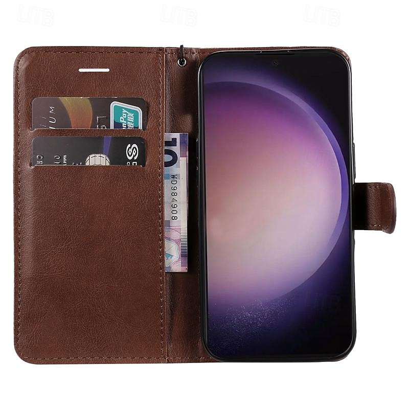 Phone Case For Samsung Galaxy S24 S23 S22 S21 S20 Ultra Plus FE A54 A34 A14 S25 Ultra Wallet Case Magnetic Full Body Protective with Wrist Strap Retro TPU PU Leather 2025 - $14.99 –P10