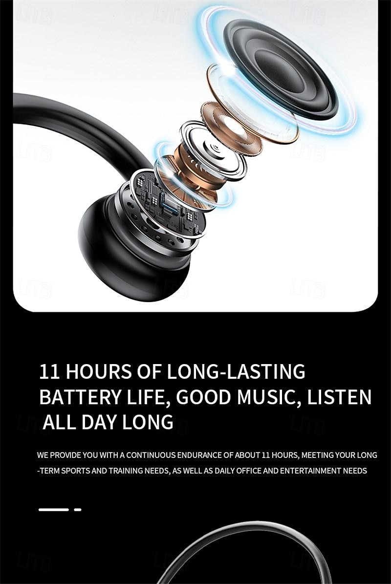 2025年 b8 骨伝導 Bluetooth ヘッドセット インイヤー型 ワイヤレス スポーツ フィットネス 両耳 吊り耳タイプ 防水 防汗 コレクション – $25.99 –P9