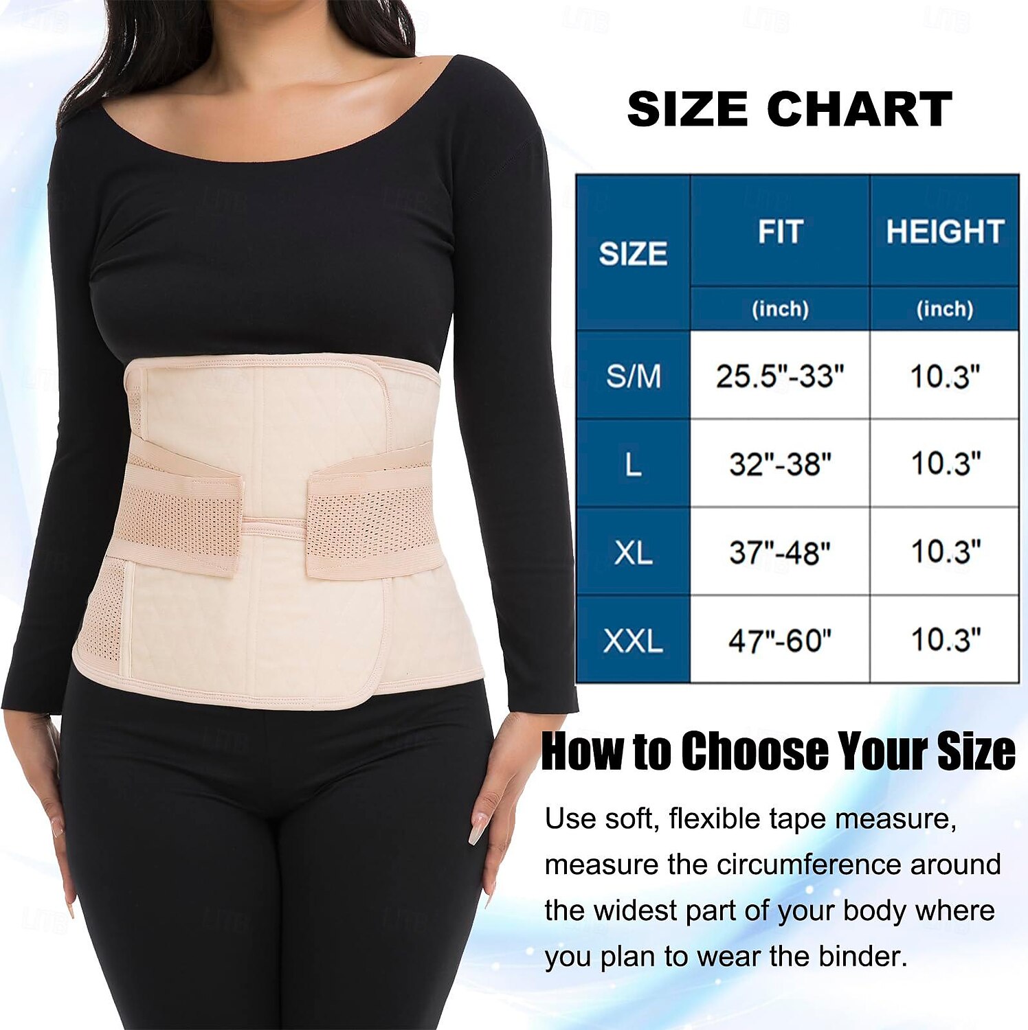 Postpartum Belly Band & Abdominal Binder Post Surgery Compression Wrap Recovery Support Belt 2025 - $13.99 –P6