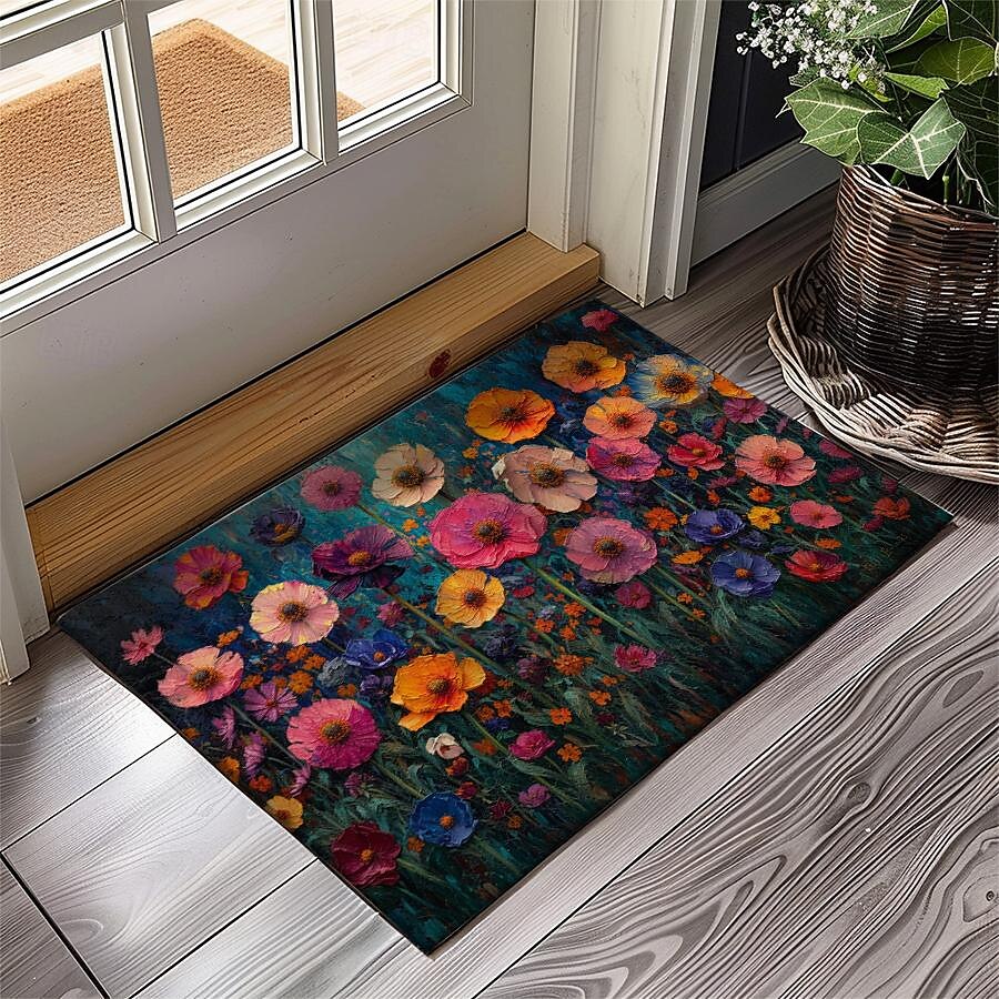 Wedding Oil Painting Flowers Doormat Non-Slip Oil Proof Rug Indoor Outdoor Mat Bedroom Decor Bathroom Mat Entrance Rug Door Mat 2025 - $16.99 –P9
