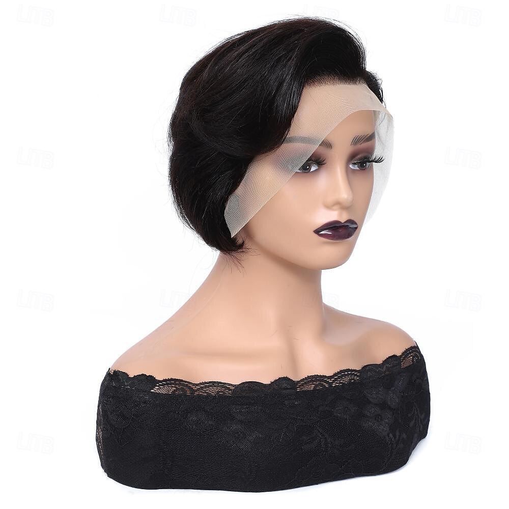 parrucca pixie cut parrucca bob diritta corta capelli umani 13x4x1 parte t parrucche anteriori in pizzo pixie cut per donne nere del 2025 a $90.99 –P2