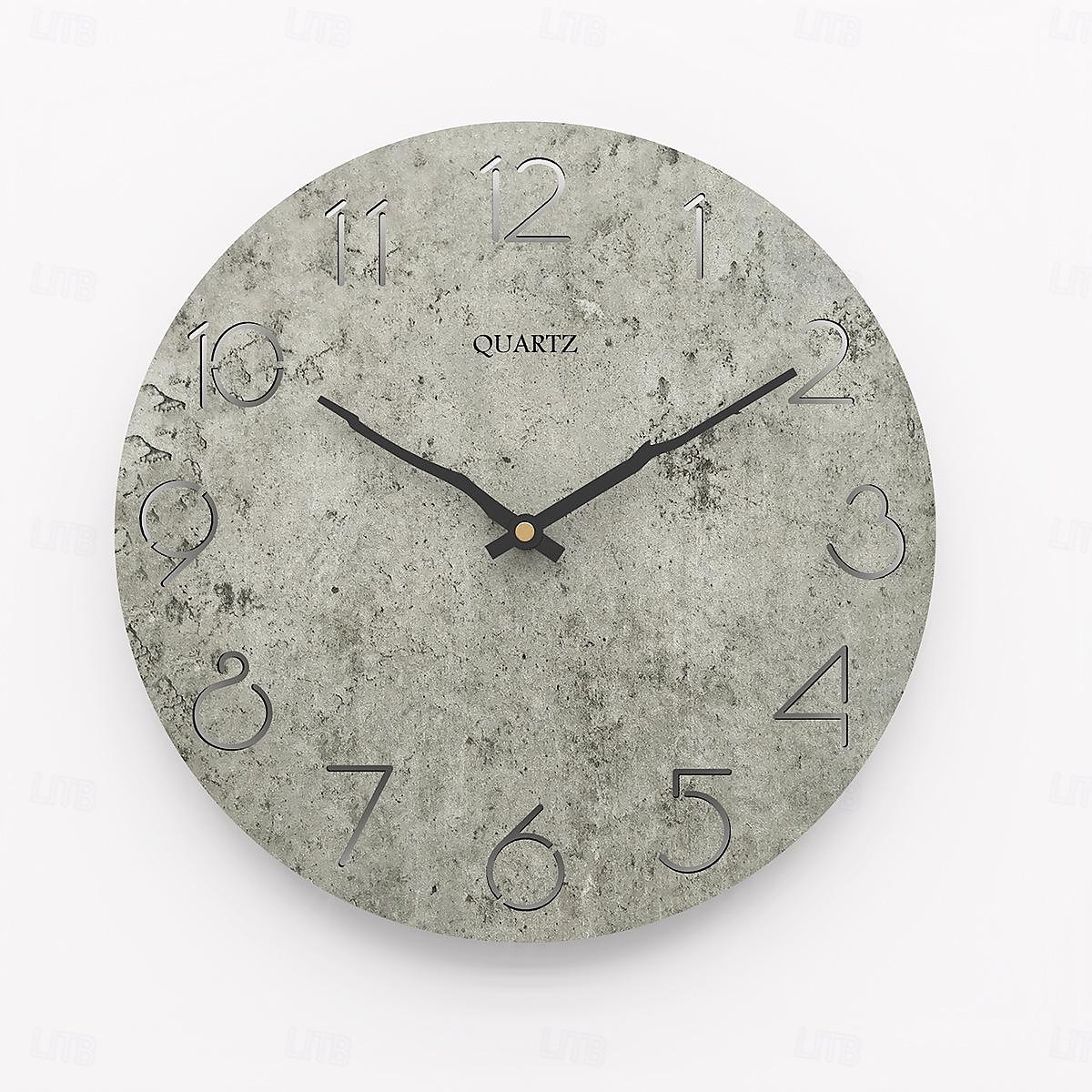 moderni seinäkello, luova koristeellinen pohjoismainen hirsityylinen seinäkello arabialaiset numerot seinäkello moderni valkoinen puu yksinkertainen pyöreä seinäkello 30cm 2025 - $51.99 –P8