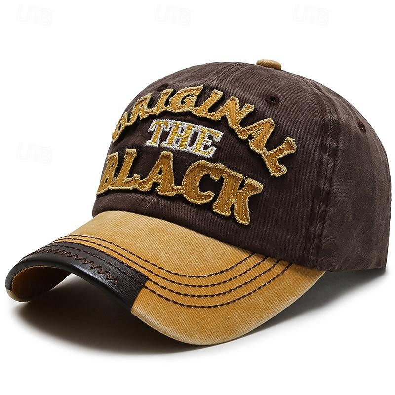 Herre Baseballcaps Solhatt Trucker Hat Svart Navyblå Bomull Broderi Årgang Mote Fritid Gate Daglig Bokstaver Justerbare Solkrem Pustende 2026 - $13.49 –P3