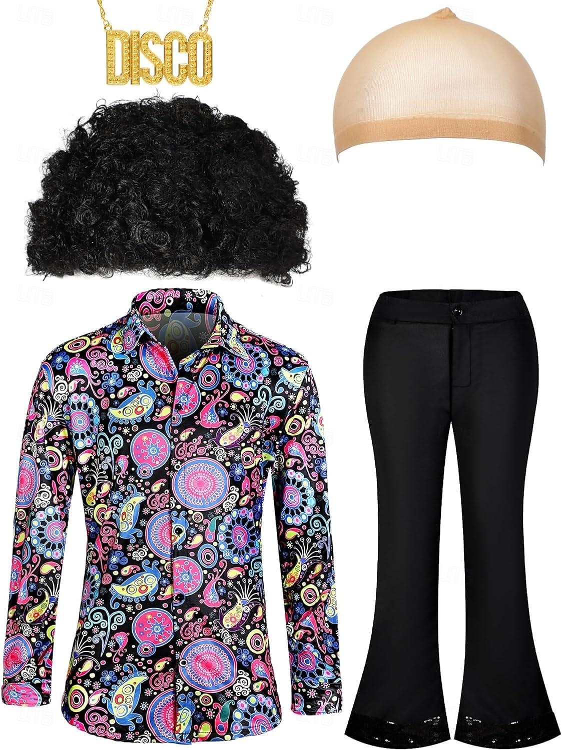 Retro Antiguo Años 70 Accesorios Ropa de Fiesta Normal Hippie Disco Vacaciones Navidad Moda Disfraz Hombre Víspera de Todos los Santos Carnaval Mascarada Fiesta de baile Discoteca Desfile del orgullo 2026 - $73.99 –P1