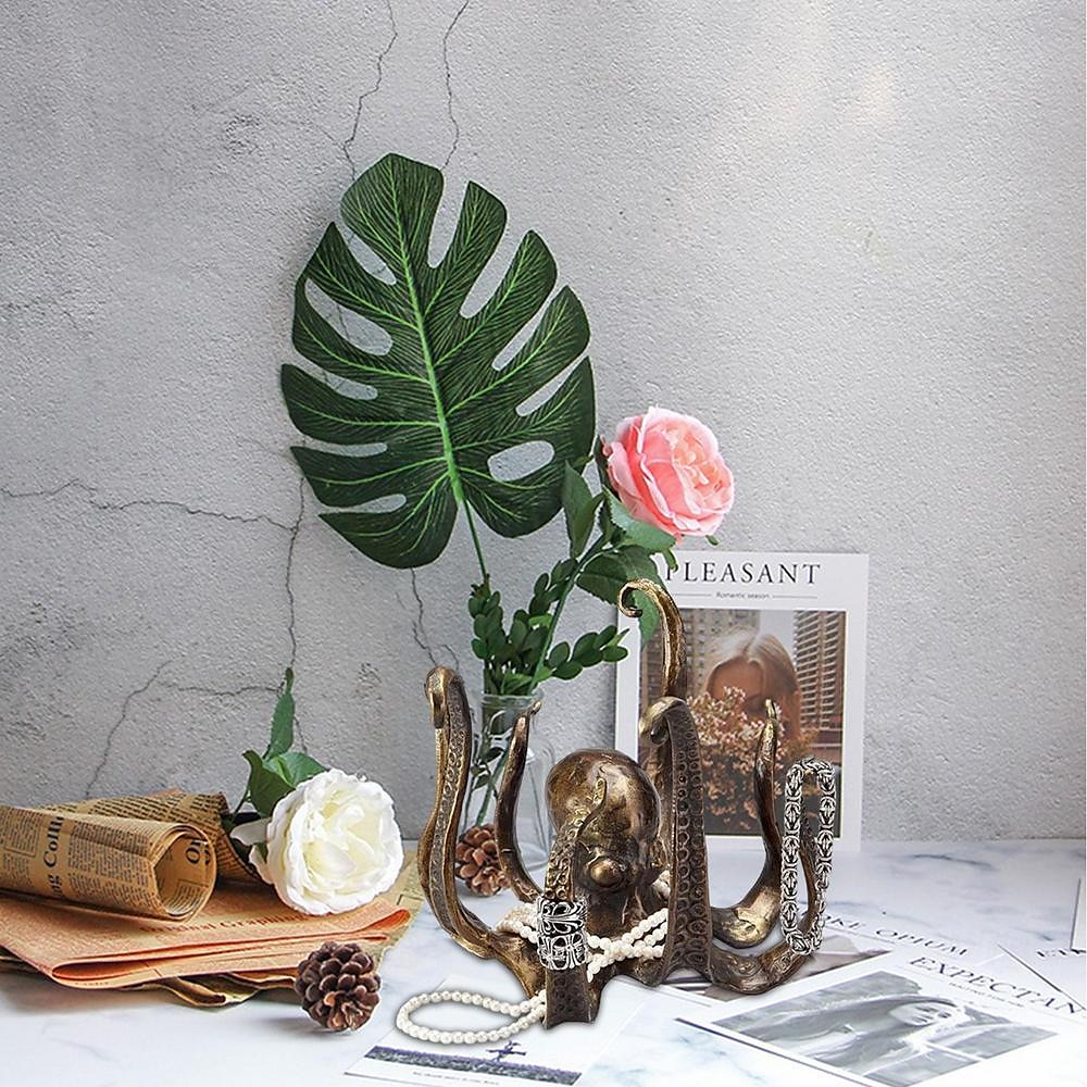 Unique Octopus Coffee Cup Holder - Vintage Style Resin Octopus Tabletop Sculpture, Durable and Eye-catching Decor for Kitchen and Dining Room 2025 - $50.99 –P3