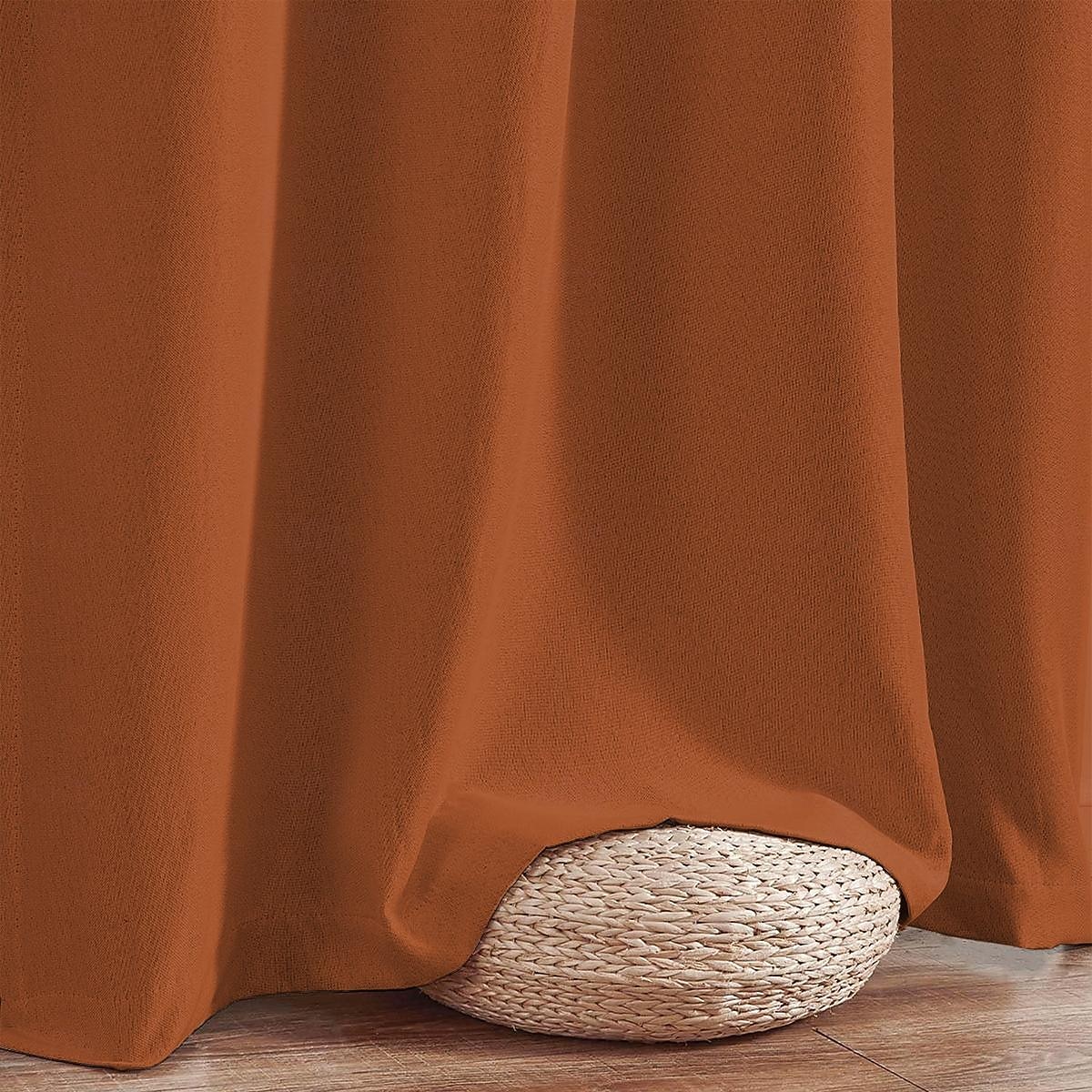 1 шт. водонепроницаемая плотная однотонная занавеска с двойным покрытием из хлопка и льна для спальни, гостиной, украшения дома, перфорированная занавеска 2026 - $42.99 –P6