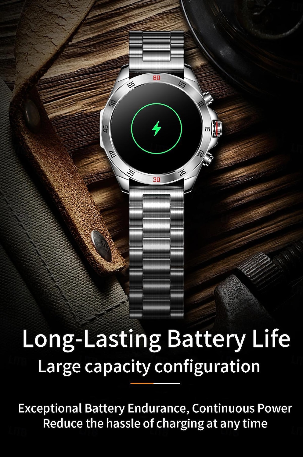 2025年 LOKMAT COMET PLUS スマートウォッチ 1.43 インチ スマート·ウォッチ ブルートゥース 歩数計 着信通知 アクティビティトラッカー と互換性があります Android iOS 女性 男性 長時間スタンバイ ハンドフリーコール 防水 IP68 54mmウォッチケース  コレクション – $72.99 –P10