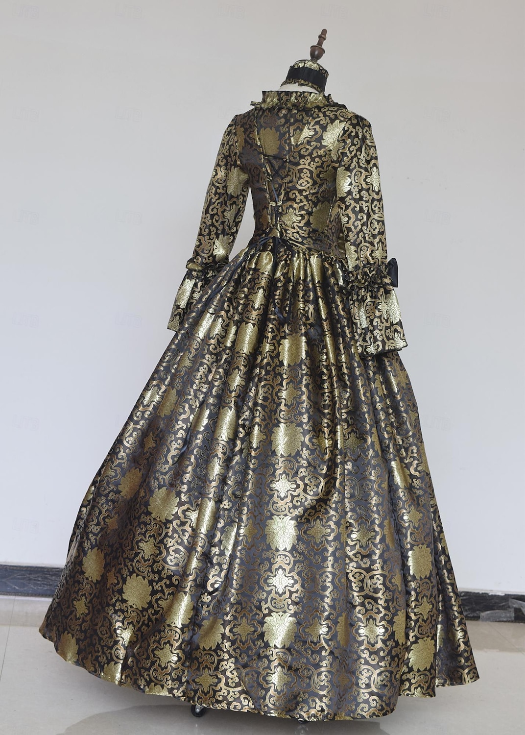 ancien Baroque Punk & Gothique Maxi Robe Normal Juliette Cendrillon Princesse Col carré Déguisement Royal Halloween Carnaval Mascarade Performance Soirée Halloween Adultes Toutes saisons de 2025 ? HUF 53069 –P4
