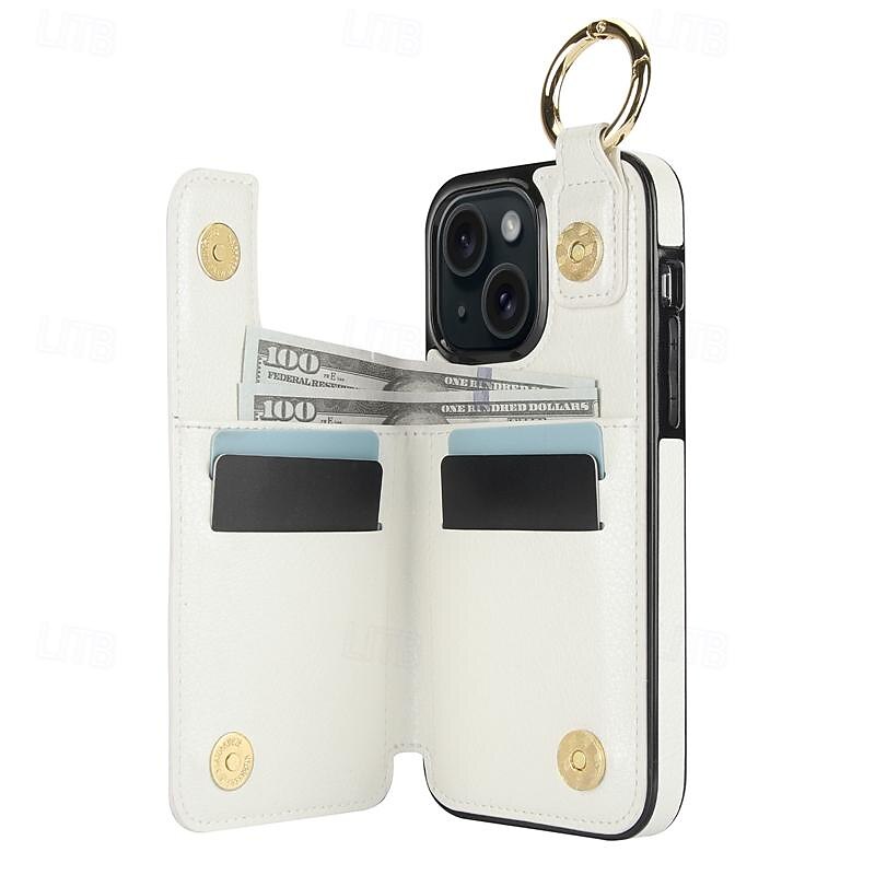 Phone Case For iPhone 16 15 14 Pro Max Plus 13 12 11 Pro Max Mini Wallet Case Zipper Kickstand Card Slot Retro TPU PU Leather 2025 - $15.99 –P15