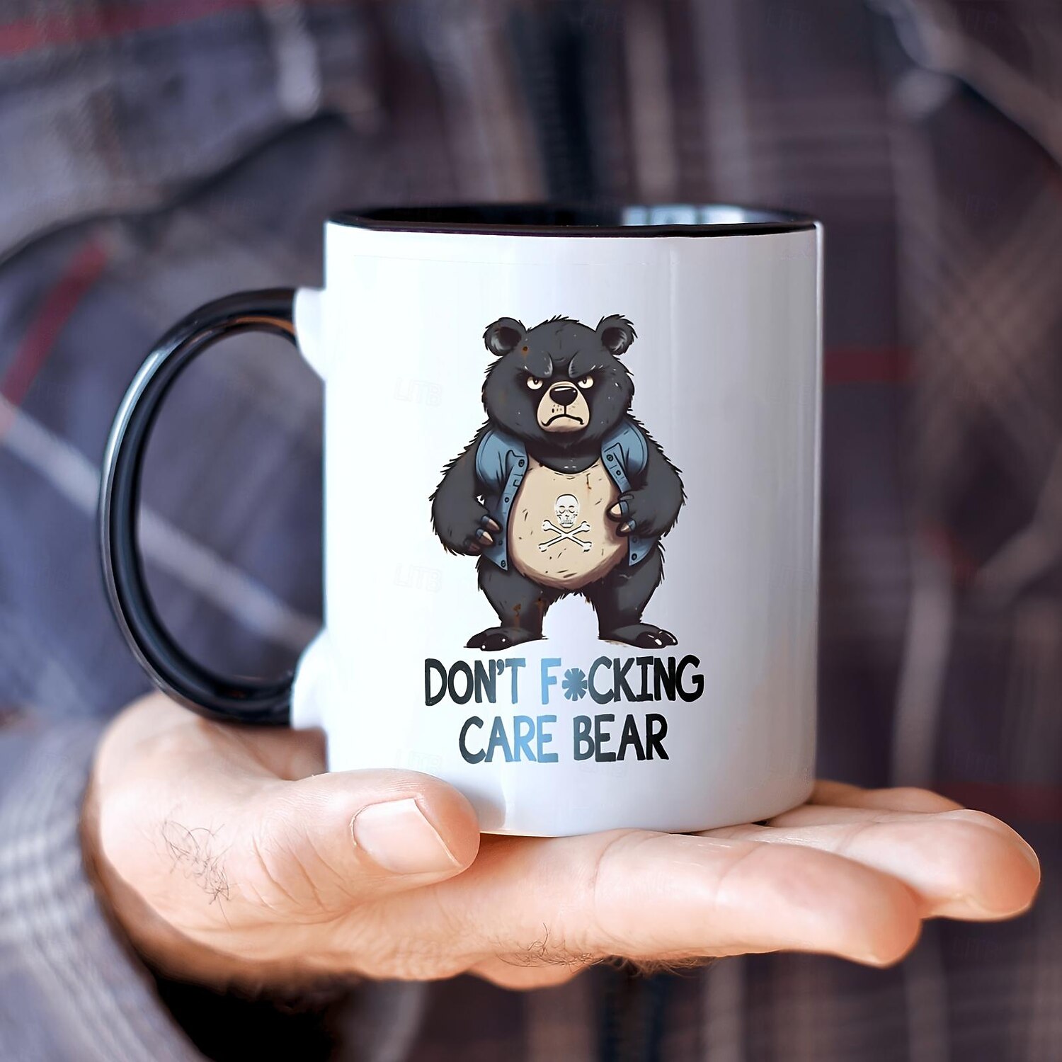 1pc divertente tazza da caffè con orso nero novità tazza da caffè tazza divertente stile coppia tazza da caffè divertente tazza da caffè divertente per gli amici tazza in ceramica da 11 once estate del 2025 a $14.49 –P2