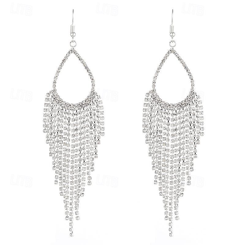 Women's Earrings Fancy Joy Stylish Luxury Earrings Jewelry Silver For Party 2025 - $13.99 –P3