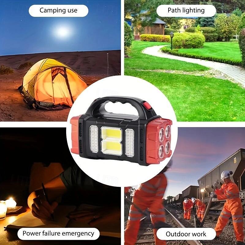 Solar Powered Tactical LED Camping Light - 500 Lumens USB Rechargeable Flashlight, Water Repellent, Long-Range, Multi-Function Outdoor Torch for Outdoor Camping 2025 - $11.99 –P5