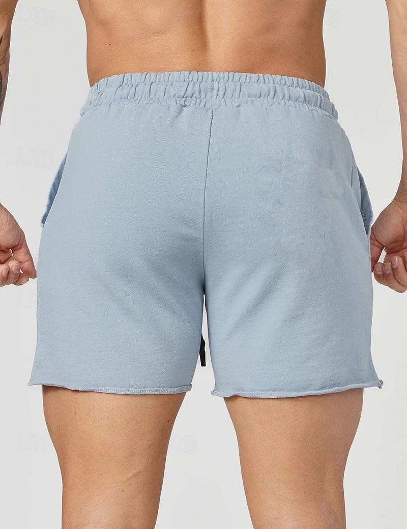 Men's Sweat Shorts Shorts Bermuda shorts Drawstring Elastic Waist Plain Comfort Sports Short Daily Running Gym Fashion Athleisure Black Blue Micro-elastic 2026 - $18.99 –P3
