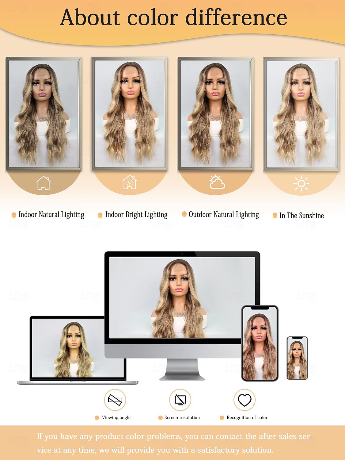 Synthetic Lace Wig Natural Wave Style 26 inch Multi-color Middle Part U Part Wig Women's Wig Black / Gold Light golden Dark Brown 2026 - $28.99 –P7