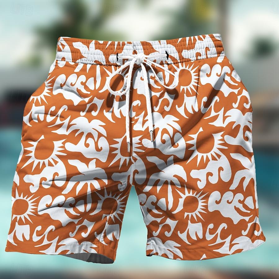 Men's Coconut Tree Flower / Floral Swim Trunks Swim Shorts Board Shorts Mid Waist Hawaiian Casual Holiday Beach Drawstring with Mesh lining Elastic Waist Designer Clothing Apparel 2025 - $19.99 –P4