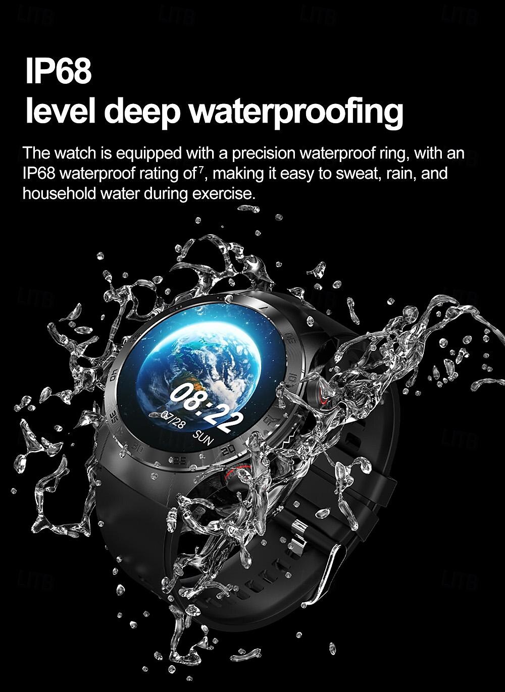 Laser Physiotherapy Blood Glucose Smart Health Watch Fitness Running Watch Bluetooth Temperature Monitoring Pedometer Compatible with Android iOS Women Men IP67 Waterproof 2025 - $97.99 –P15