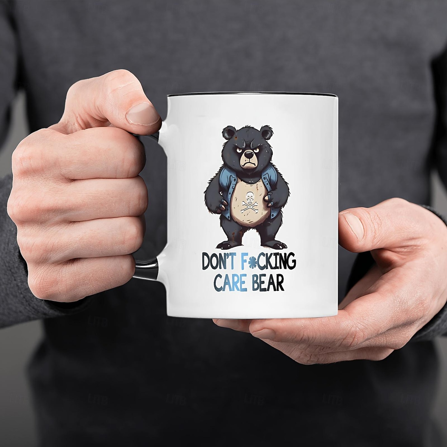 1pc divertente tazza da caffè con orso nero novità tazza da caffè tazza divertente stile coppia tazza da caffè divertente tazza da caffè divertente per gli amici tazza in ceramica da 11 once estate del 2025 a $14.49 –P4
