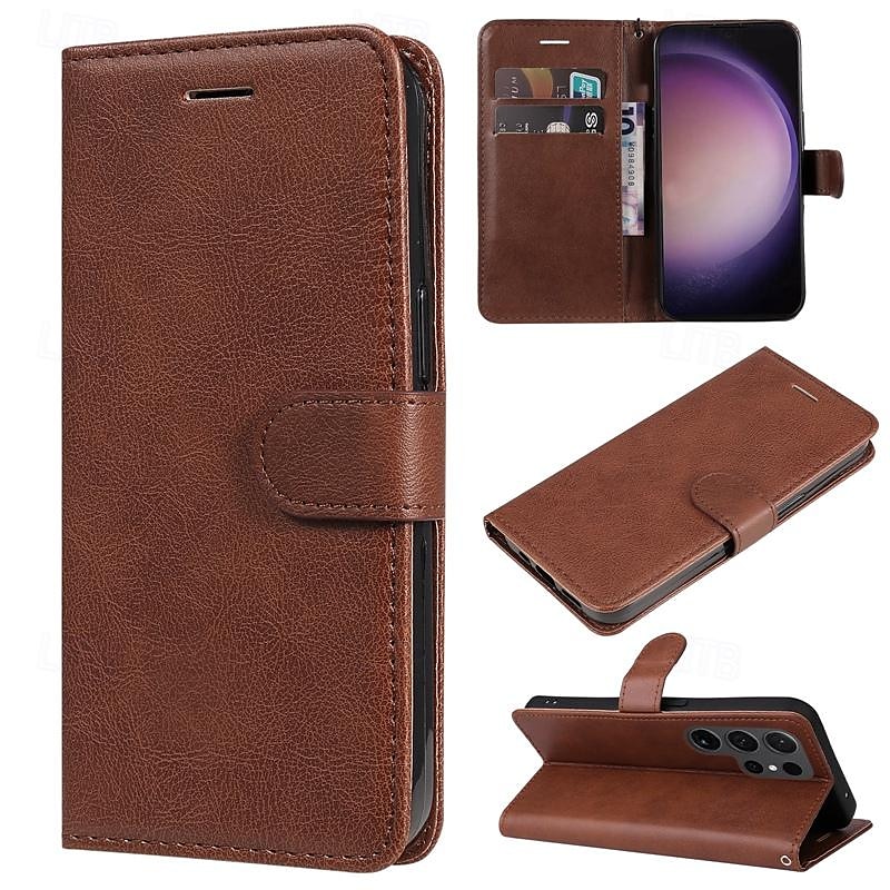 Phone Case For Samsung Galaxy S24 S23 S22 S21 S20 Ultra Plus FE A54 A34 A14 S25 Ultra Wallet Case Magnetic Full Body Protective with Wrist Strap Retro TPU PU Leather 2025 - $14.99 –P8