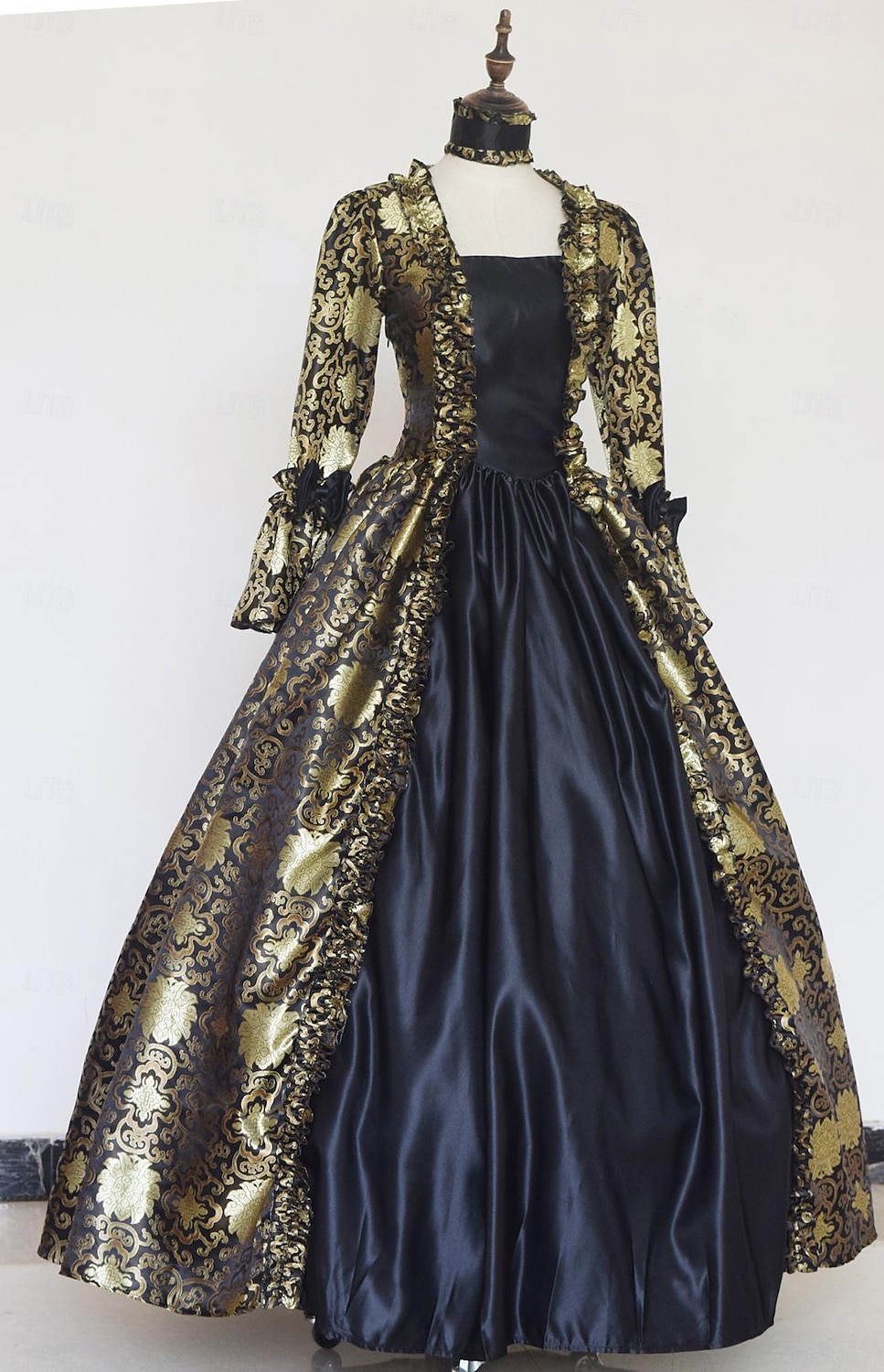 ancien Baroque Punk & Gothique Maxi Robe Normal Juliette Cendrillon Princesse Col carré Déguisement Royal Halloween Carnaval Mascarade Performance Soirée Halloween Adultes Toutes saisons de 2025 ? HUF 53069 –P1