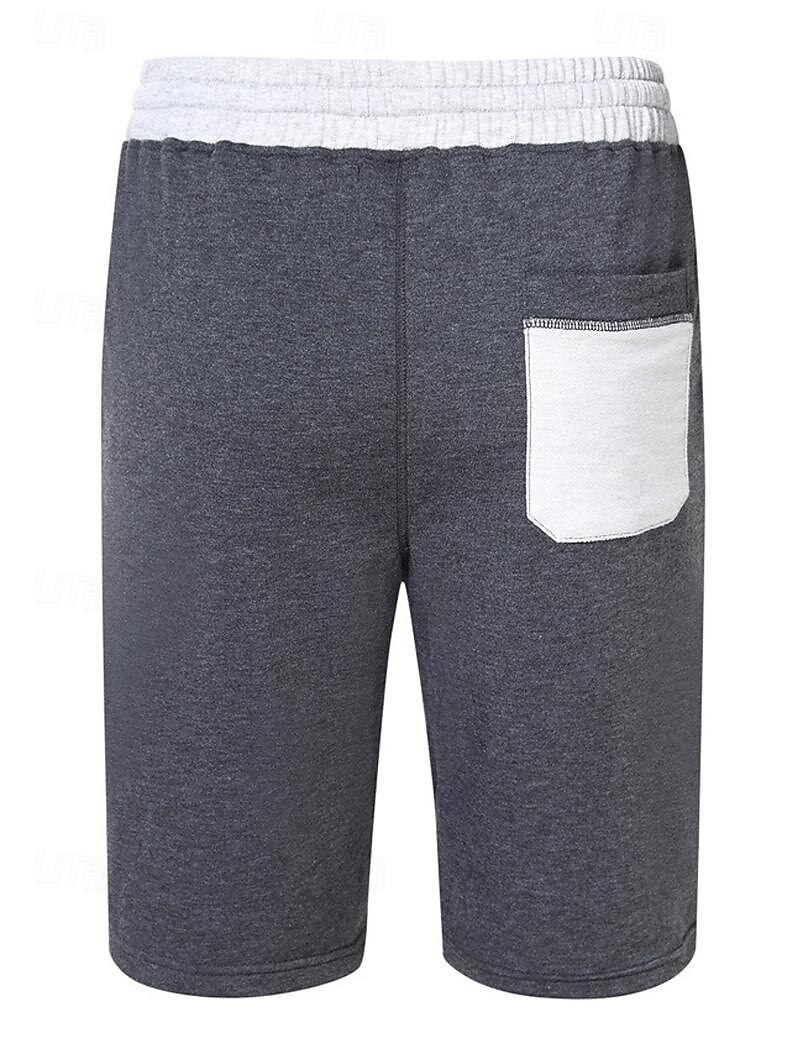 Męskie Szorty dresowe Szorty Bermudy Ściągana na sznurek Elastyczny pas Równina Komfort Sport Do kolan Codzienny Bieganie Moda Athleisure Czarny Szary Średnio elastyczny 2025 - $23.99 -P2