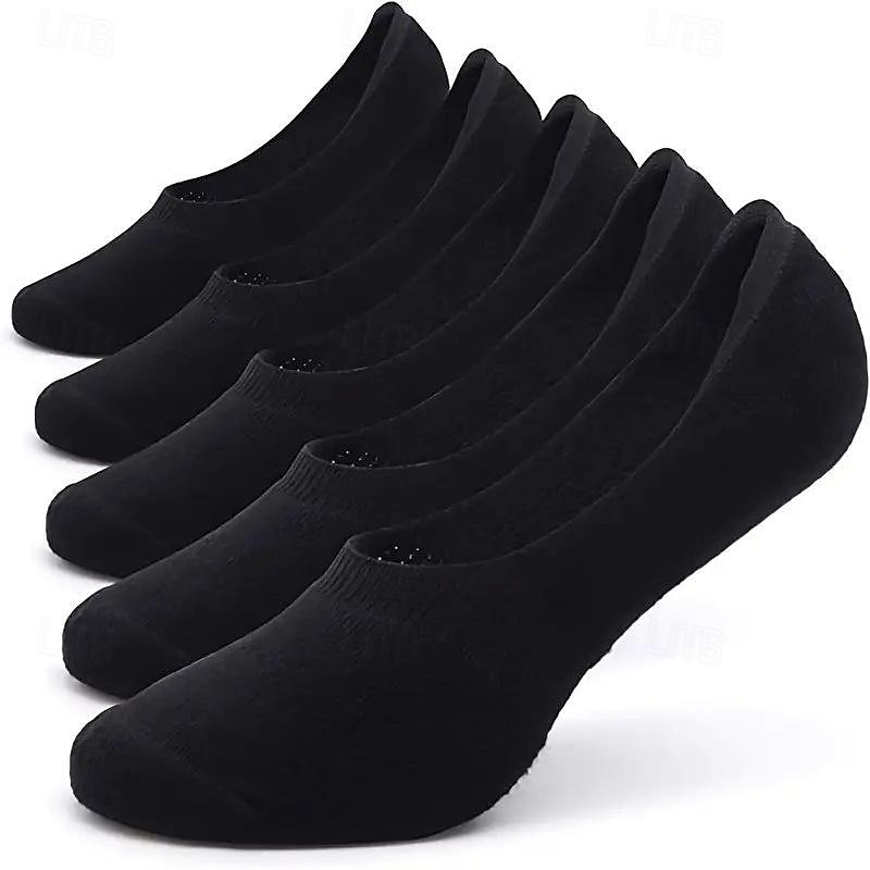Муж. 5 шт Мульти пакеты Носки Носки до щиколотки Подследники Повседневные носки Черный Белый Цвет Полотняное плетение Для занятий спортом Повседневные Отпуск Классический Средней плотности Весна Осень 2026 - $7.99 –P3