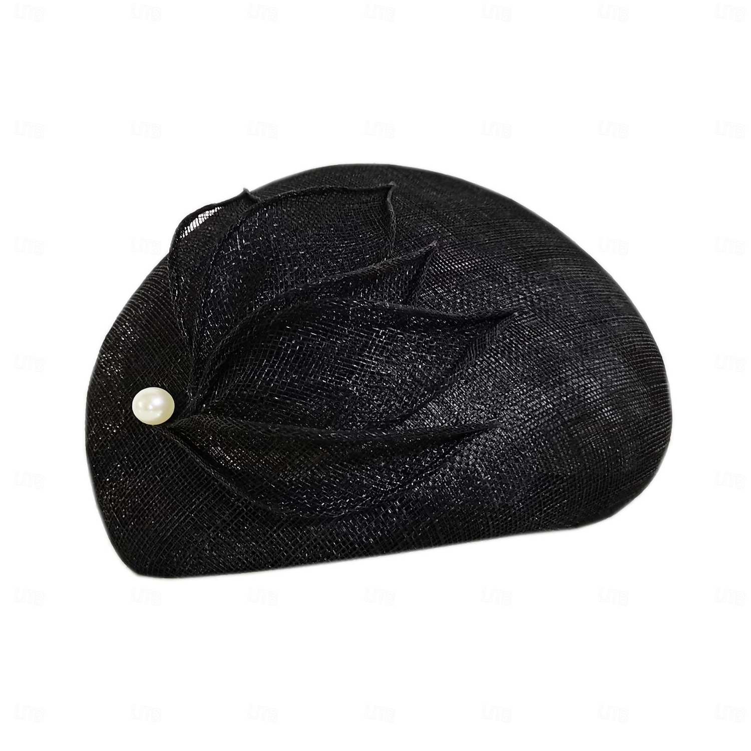 Hatter Sinamay tallerkenhatt Pillebokshatt Aftenselskap Damenes dag Bryllup Britisk Med Perledetaljer Hodeplagg Hodeplagg 2025 - $38.99 –P15