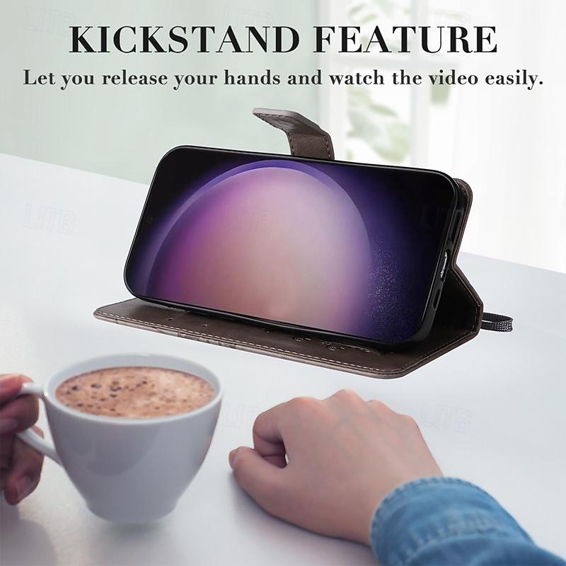 Phone Case For Samsung Galaxy S24 S23 S22 S21 S20 Ultra Plus FE A54 A34 A14 Note 20 10 S25 Ultra Wallet Case Magnetic Full Body Protective with Wrist Strap Butterfly TPU PU Leather 2025 - $17.99 –P12