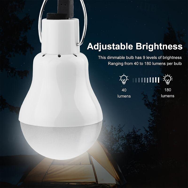 Rechargeable Solar Light Bulbs Chicken Coop Light with Timer LED Solar Lights for Indoor Home, Chicken Coop, Outdoor Camping Lamps for Tent,  Shed Night, Emergency Power Outage and Outside 2025 - $41.99 –P8