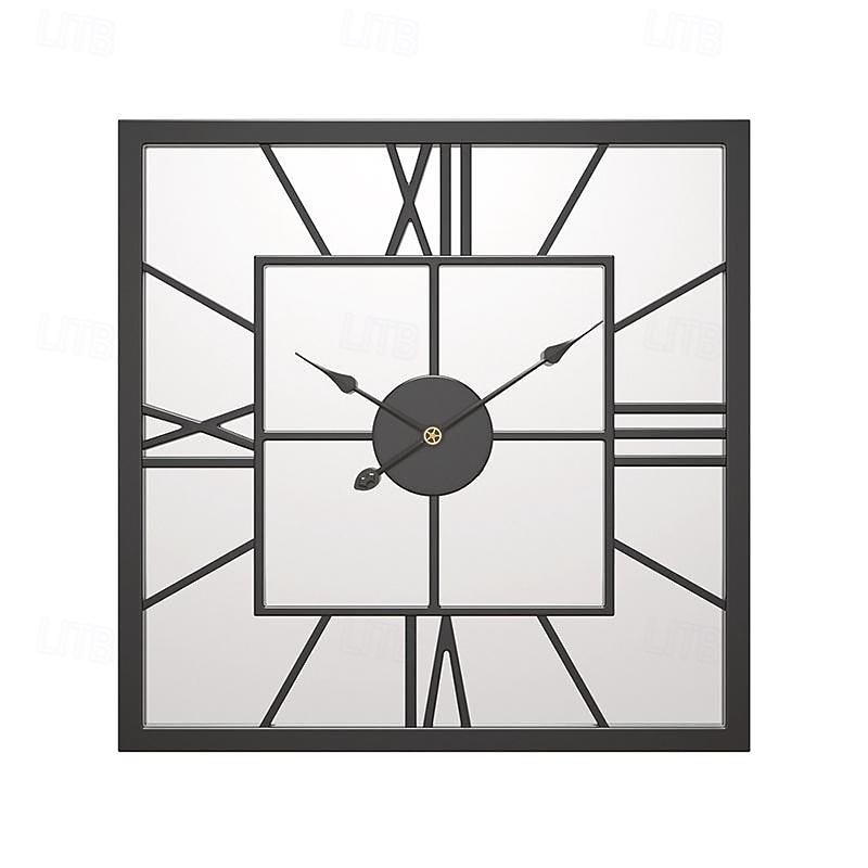 Orologi Da Parete Grandi Orologi Da Parete Vintage Di Lusso In Metallo Con Specchio Orologio Da Parete Design Moderno Orologi Quadrati Silenziosi Arredamento Casa del 2025 a $77.99 –P7