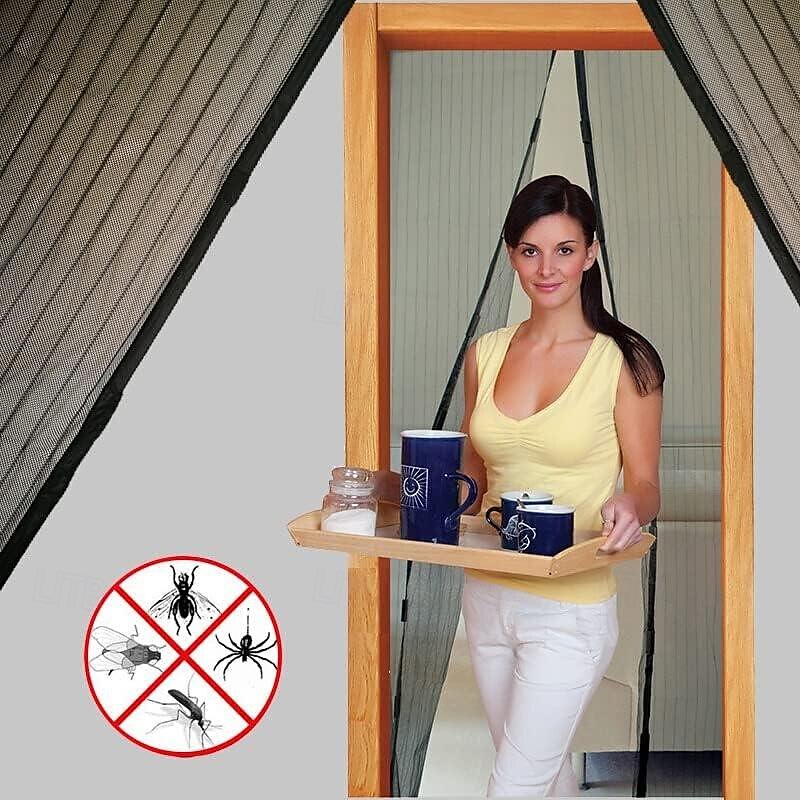 Magnetic Door Screen Mesh Screen Door Simple Beautiful Magical Mesh Screen Window Door Hands Free Magnetic Door Screen Automatic Closing Summer Curtain Net 2025 - $18.49 –P3