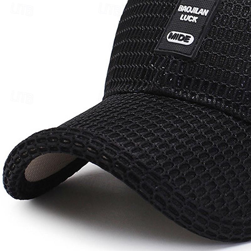 Herre Baseballcaps Solhatt Trucker Hat Svart Blå polyester Netting Mote Fritid Gate Daglig عادي Justerbare Solkrem Pustende 2025 - $7.99 –P9