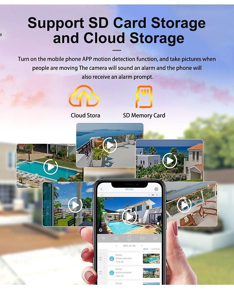 HD 3 megapixel home surveillance camera Smart Baby monitoring two-way voice wireless WIFI camera 2025 - $39.99 –P5