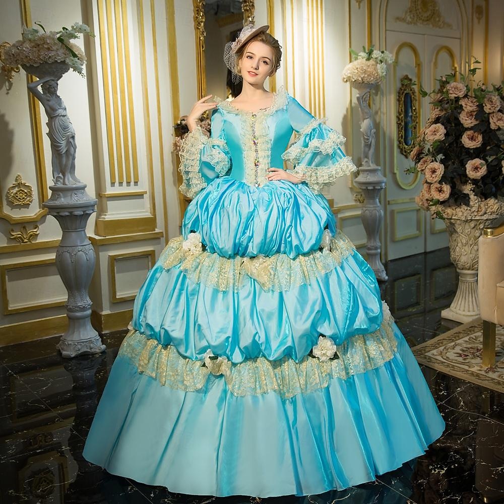 Gothic Victorian Vintage Inspired Dress Party Costume Prom Dress Princess Shakespeare Solid Color Ball Gown Fancy Dress Women's Halloween Carnival Valentine's Day Party Evening Party Masquerade 2025 - $232.49 –P1
