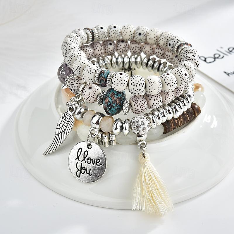 Women's Bead Bracelet Fancy Fashion Animal Luxury Alloy Bracelet Jewelry Black / White / Red For Party Evening Gift Birthday 2025 - $5.49 –P4