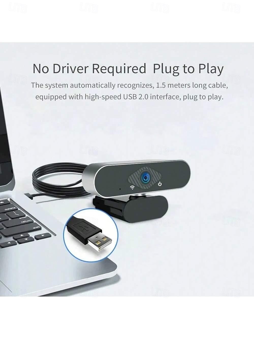 Hd 2K computer Webcam PC laptop autofocus camera suitable for live online class meeting chat 2025 - $22.99 –P6