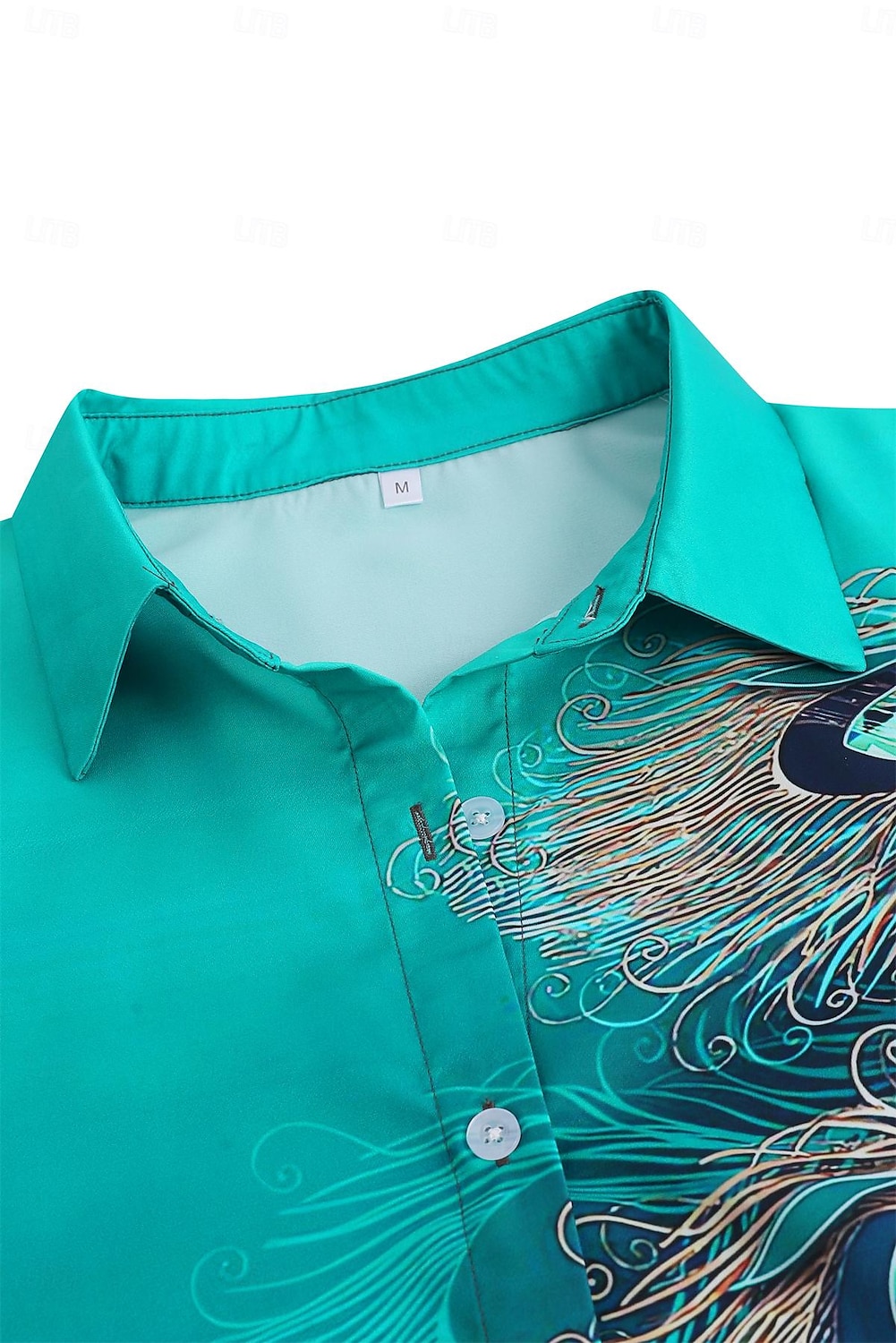 Camicia da donna Base Neon Luminosi Bottoni Stampa Maniche Lunghe Top Regolari Collo Camicia Casual Verde Primavera Autunno del 2025 a $26.99 –P6