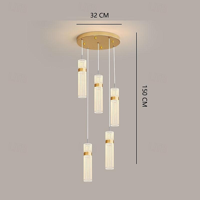 3 lumières 5 lumières 28 cm Conception unique Conception de l'île Lampe suspendue Acrylique Acrylique Plaqué Finitions Peintes Moderne Style nordique 85-265V de 2025 ? $313.29 –P8