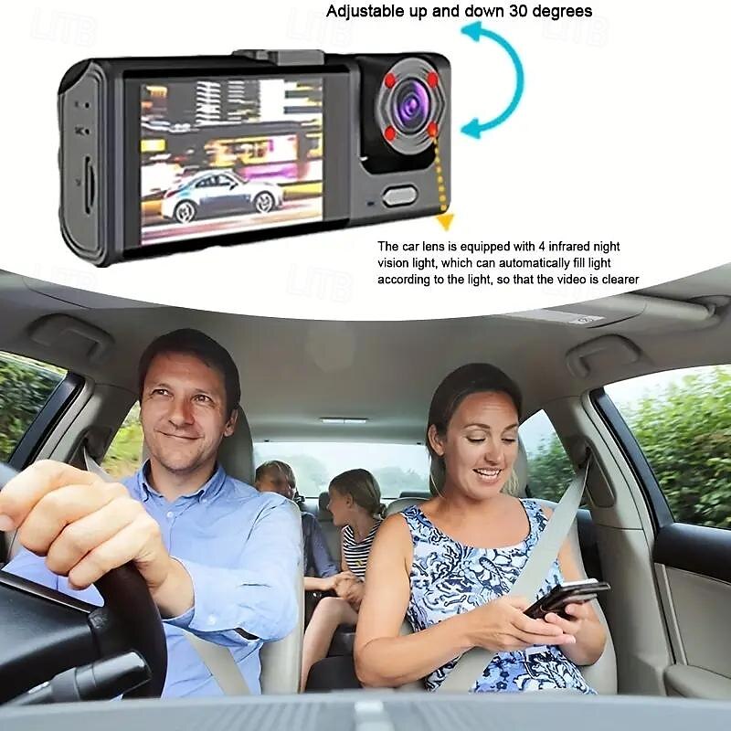 Three-lens Tachograph High-definition Night Vision Astern Image of The Front and Rear Of The Car 2025 - $52.99 –P4