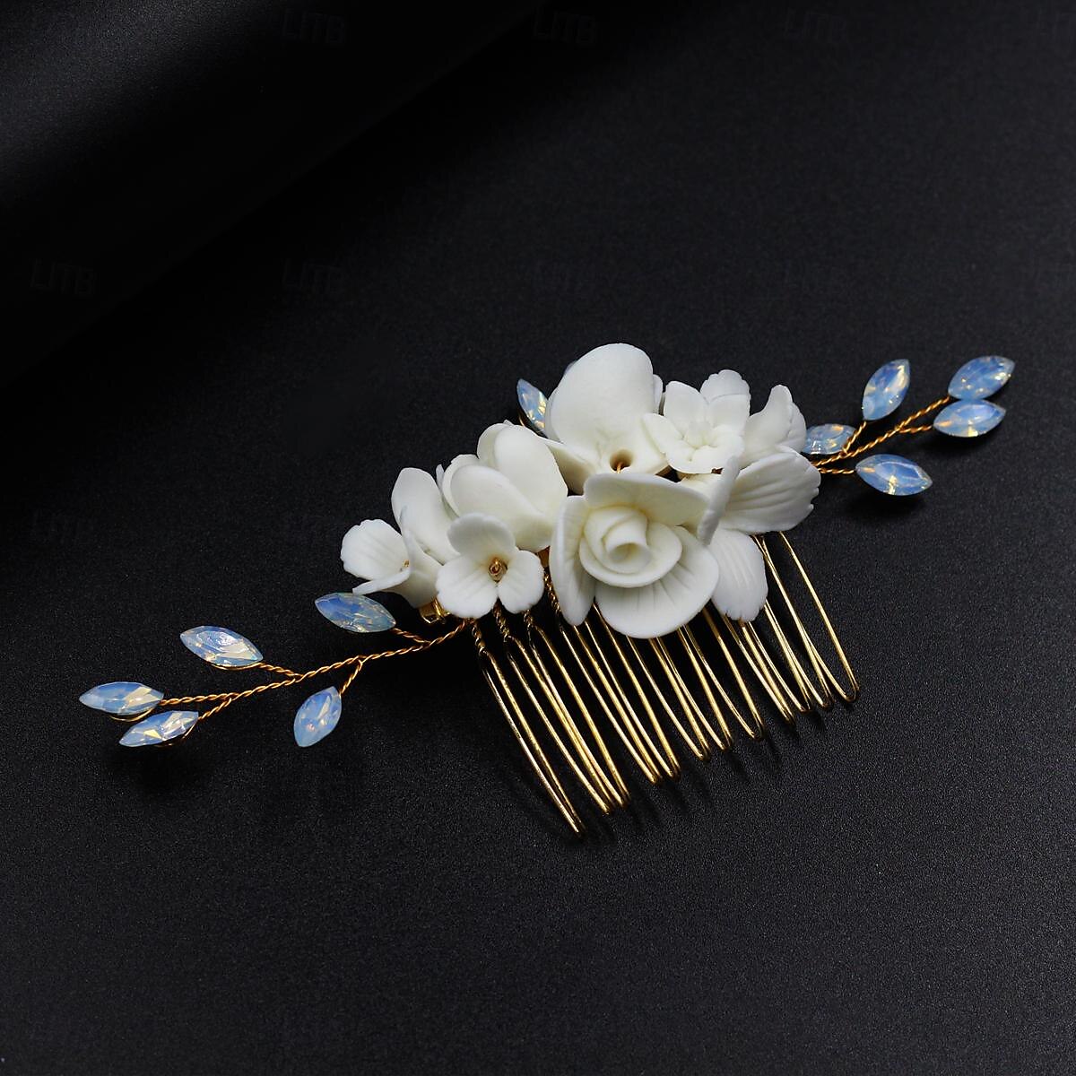 Hodepryd Legering Bryllup Elegant Bryllup Med Blomster Hodeplagg Hodeplagg 2025 - $23.99 –P2