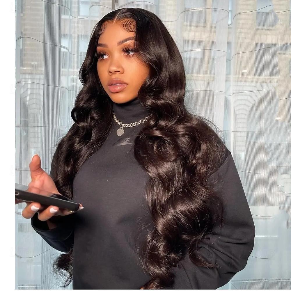body wave csipke elülső parókák emberi haj előre kitépett 180% sűrűségű 13x4 hd csipke első paróka női ragasztó nélküli paróka fekete feldolgozatlan brazil szűz emberi haj baba hajjal fehérített 2026 - $195.99 –P7