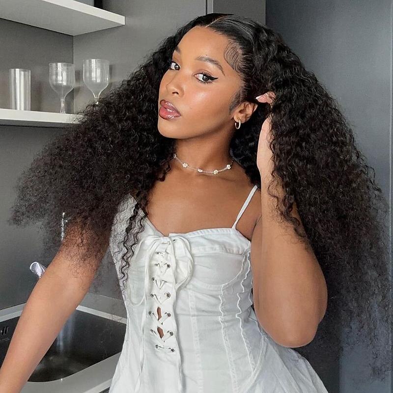 parrucca frontale in pizzo trasparente a 360 gradi con capelli umani parrucche di capelli umani ricci crespi prepizzicati parrucche di capelli umani ricci del 2025 a $175.99 –P3