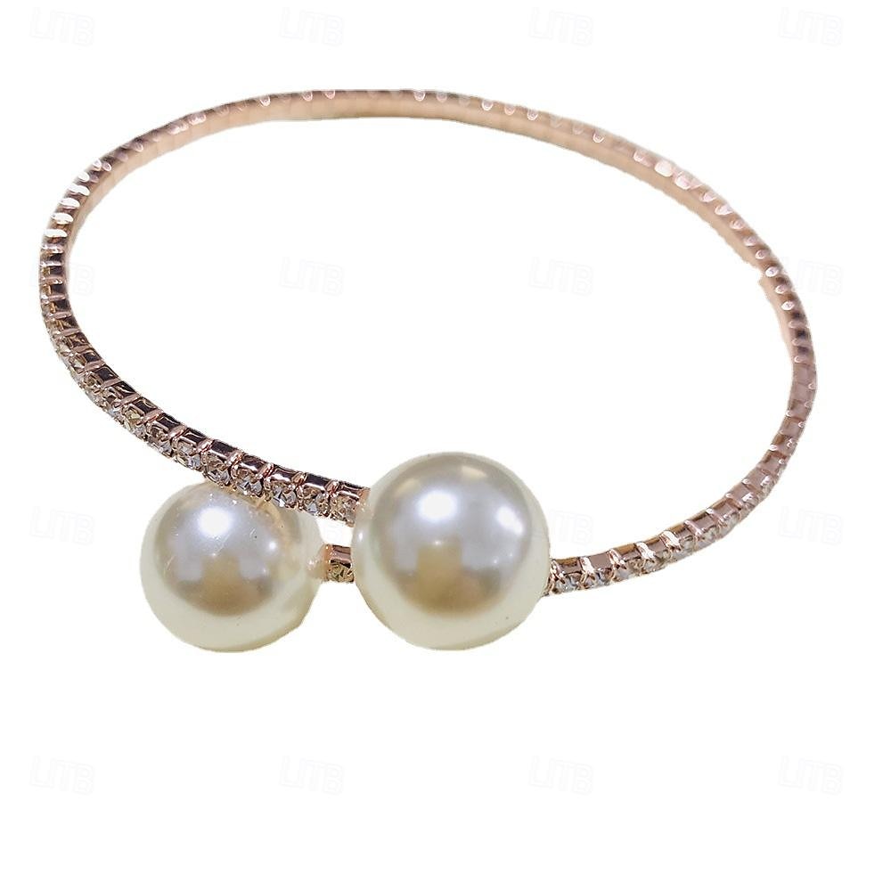 Mulheres Pulseiras Algema Chique Moda Luxo Liga Pulseira de jóias Prata / Rosa Dourado / Dourado Para Festa Presente Encontro de 2026 por $2.49 –P5