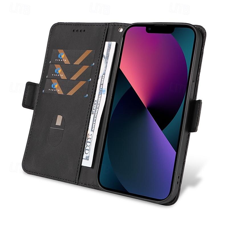 טלפון מגן עבור אייפון 16 iPhone 15 Pro Max iPhone 14 13 12 11 Pro Max Plus Mini SE מארז כרטיס ארנק מגנטי מגן גוף מלא רגלית תבנית גאומטרית TPU עור PU 2025 - $16.99 –P7